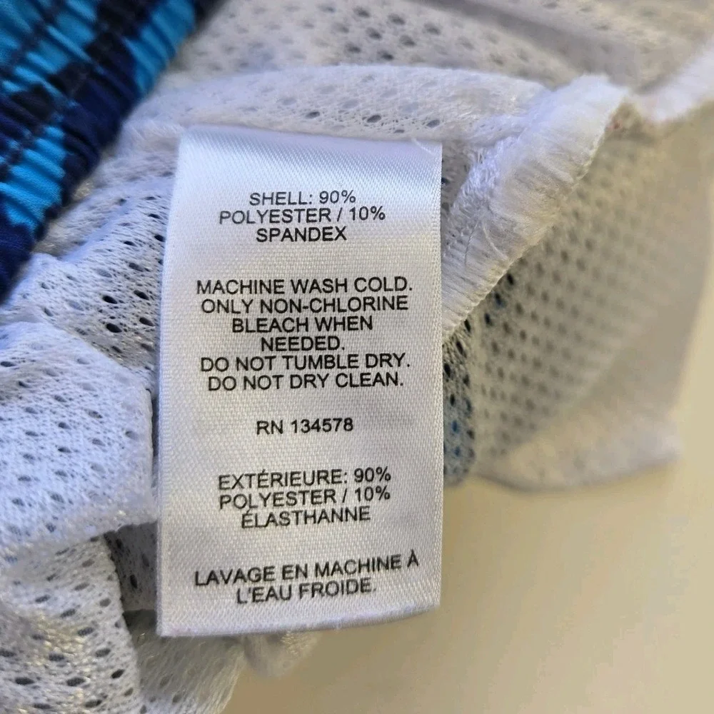 Vineyard Vines Chappy Swim trunks Fish Print Boys‎ Size 12-18 M Blue Bathingsuit